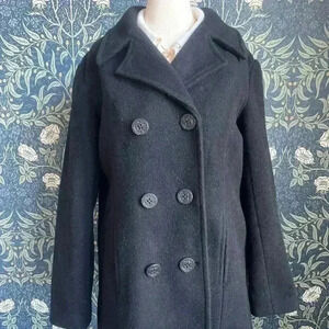 Centigrade Outerwear Black Wool Womens Peacoat